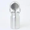 Lechera tradicional con tapa y asa totalmente de aluminio - Imagen 2