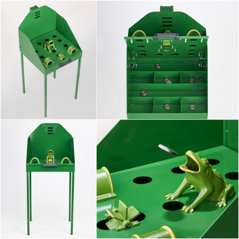 Mesa mueble metálico juego de la rana completo con kit de acero inoxidable patas desmontables y 10 fichas