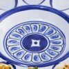 Plato de cerámica artesanal de Talavera para huevos rellenos 26 cm pintado a mano azul - Imagen 2
