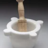 Mortero de mármol hecho a mano con orejas 14 cm diámetro