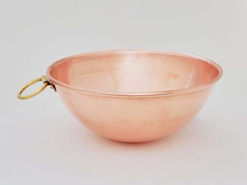 Batidor de Huevos de Cobre con Asa de Latón – 18 cm