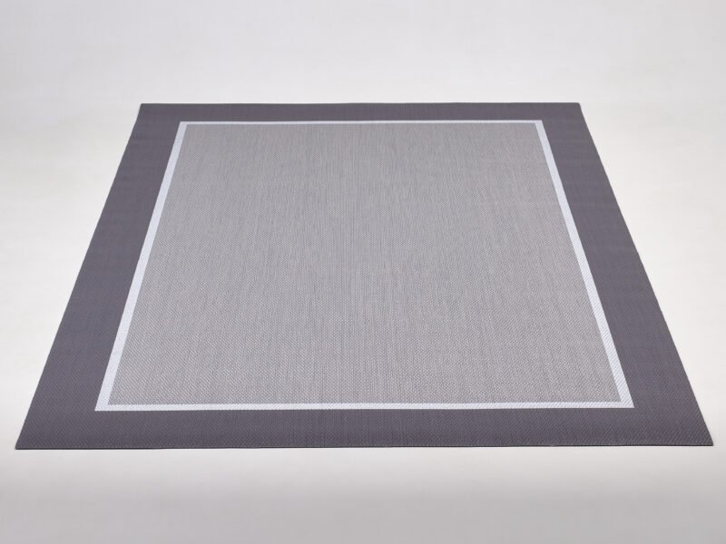 Alfombra de Vinilo Negro/Gris Premium para Interior y Exterior – Alta Resistencia – Varios Tamaños - Imagen 2