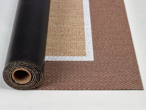 Alfombra de Vinilo Marrón/Beige Premium para Interior y Exterior – Alta Resistencia – Varios Tamaños
