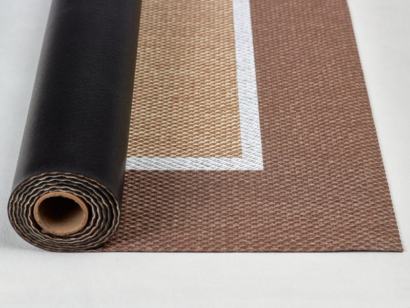 Alfombra de Vinilo Marrón/Beige Premium para Interior y Exterior – Alta Resistencia – Varios Tamaños